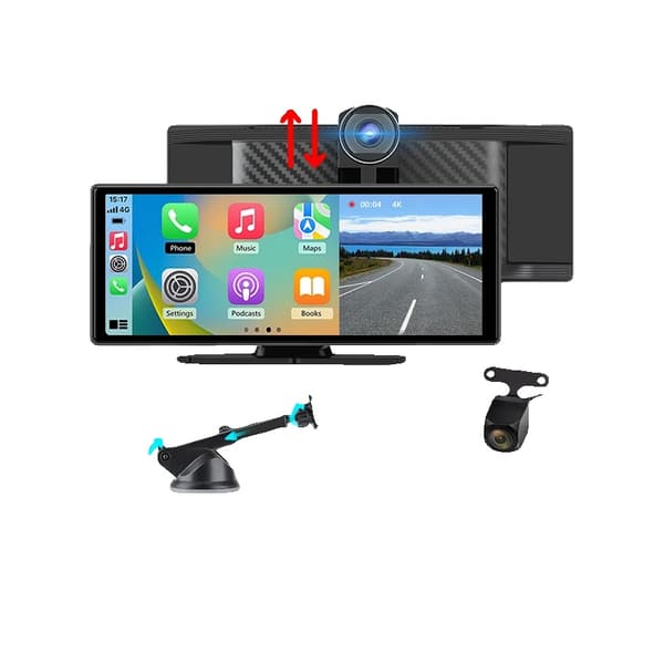 Dashboard Kamera, Dual Linse 4K Optagelse, Trådløs Forbindelse,CLP12A-a, 64G