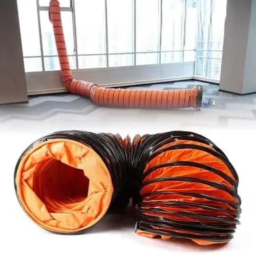 Ventilationsslange, Fleksibel PVC, 5 Meter Lang,Appelsin