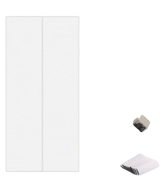 Magnetisk Myggnät Dörr, Lätt Åtkomst, Insektskydd,Vit typ 1-a, 110 x 210cm