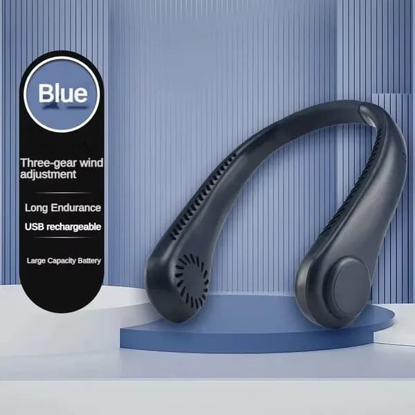 Køleventilator, Bladfri Design, 3 Hastighedsindstillinger,Blå