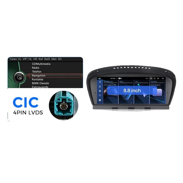 Bilmultimedia-spelare, smartphone-kompatibel, navigationssystem, kompatibel med BMW 5-serien,BME60B-MNXB-OM