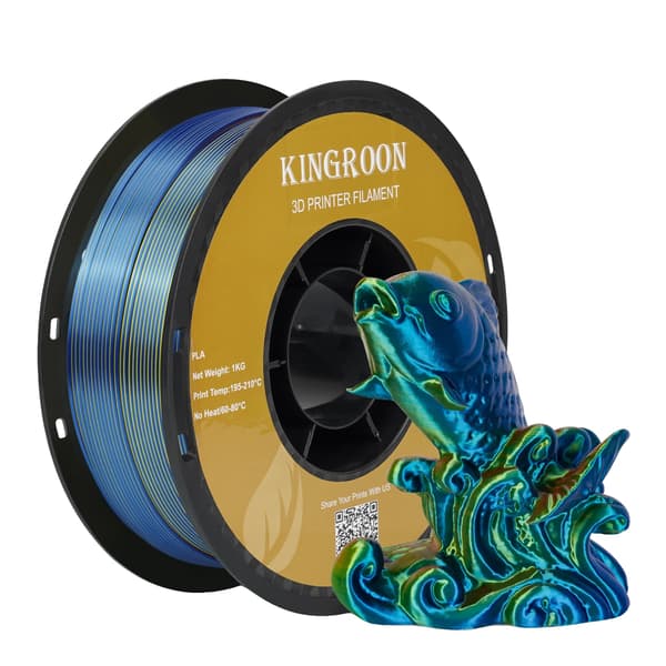 3D Printer Filament, Silk PLA, Miljøvenligt Materiale,B