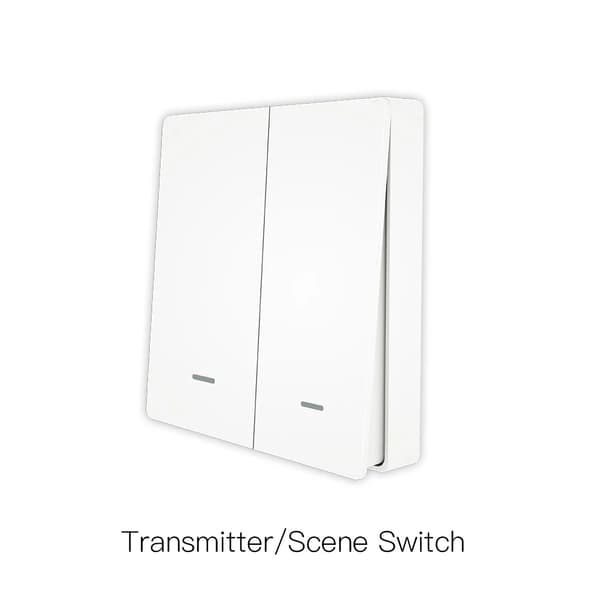 ZigBee Scene Switch, Trådløs Kontrol, Tilpasselig Automatisering,2 GANG