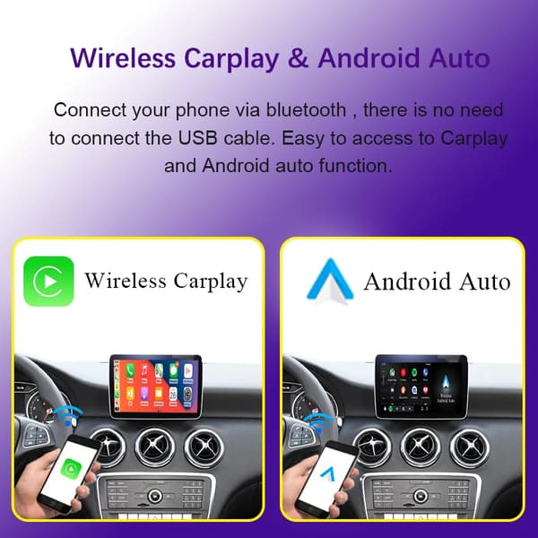Trådlös CarPlay-modul, kompakt design, högkvalitativ elektronik, plug-and-play-installation, stöder Android Auto
