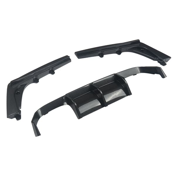 Bageste kofanger diffuser, holdbart ABS-plast, kompatibel med M3 M4,Kulfiberlook