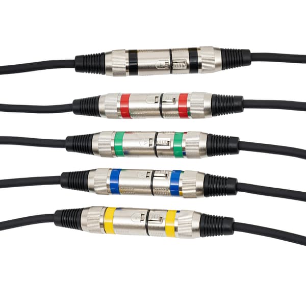 DMX Kabel, 3-Pins Han til Hun, Multi-Lag Beskyttelse,Sort, 3m