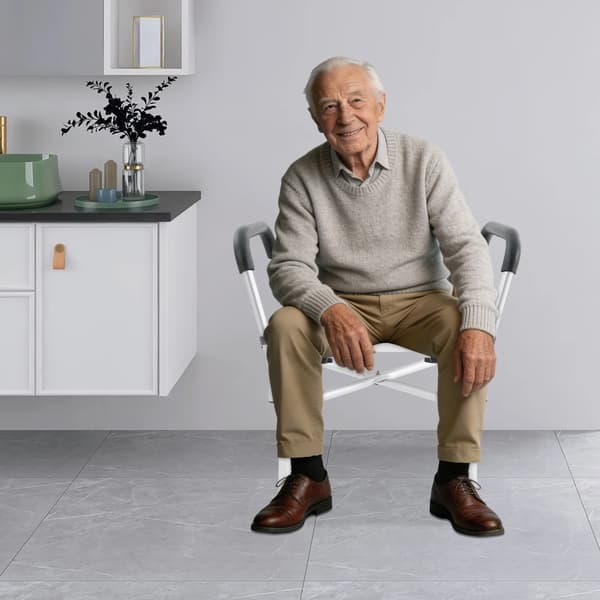 Duschstol, Höjdjusterbar, Stabil Design,MULTI