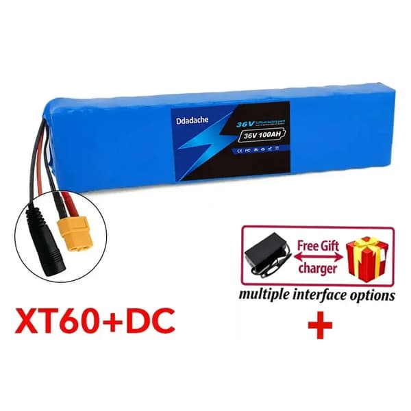 Litiumjonbatteripack, 100Ah kapacitet, 36V spänning,36V, XT60-DC