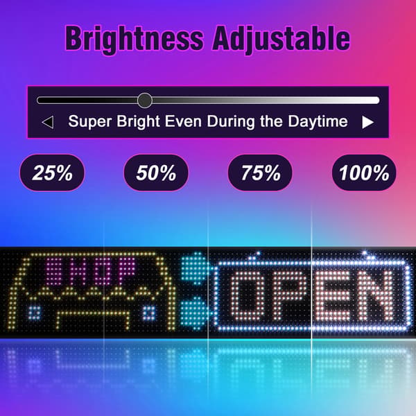 LED-displaypanel, Bluetooth-kontroll, vattentålig design,6-10W, 34.8cm, Ja