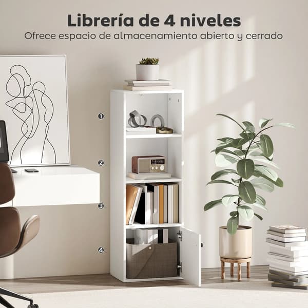 Bogreol, Moderne Design, Åbne Hylder,HVID