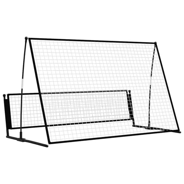 Rebounder Mål, Holdbart Stål, Alsidig Træning,Sort