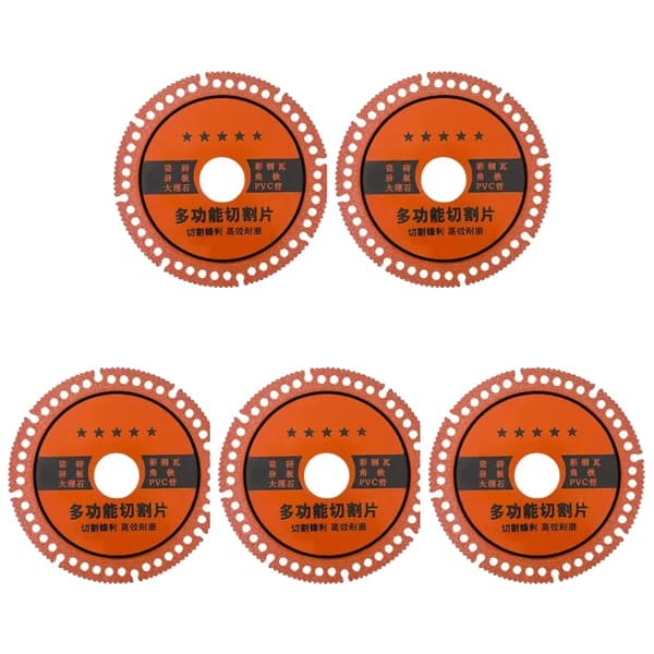 Vinkelsliber Skæredisk, Wolframkarbid Stål, Industriel Kvalitet,5pcs