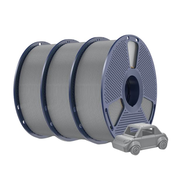 3D-printer filament, PETG-material, 1,75 mm diameter,3KG Grå