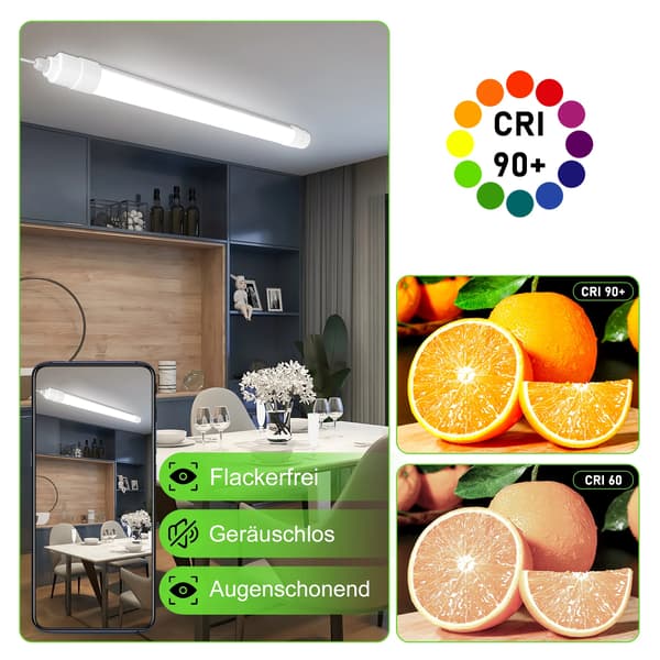 LED Loftlampe, Vandtæt, Sammenkoblingsdesign,Nej, 90cm, 30w