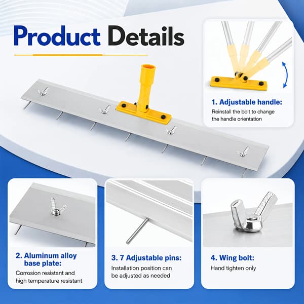 Pin Niveller, Justerbar Højde, Holdbar Konstruktion,Hvid