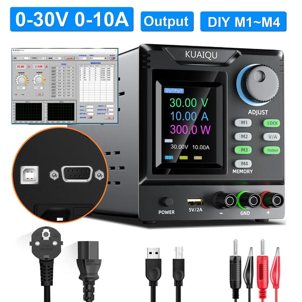 DC-strömförsörjning, programmerbar, USB-anslutning,SPPS-D 30V 10A
