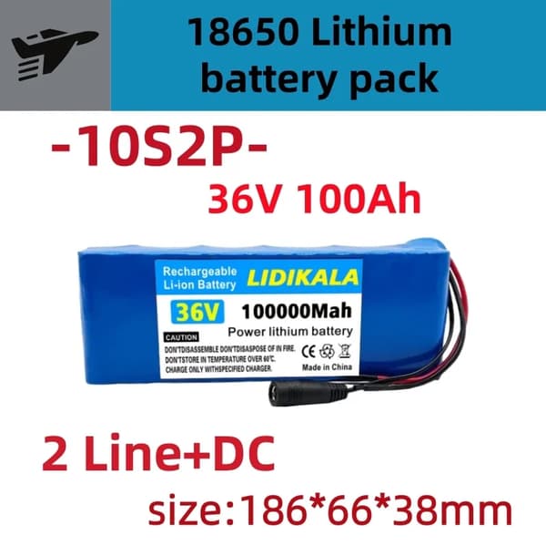 Litiumioniakku, 100Ah kapasiteetti, älykäs BMS,2 Line-DC