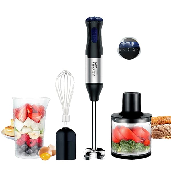 Håndblender, 1000W Motor, Alsidig Mixer,4 i 1