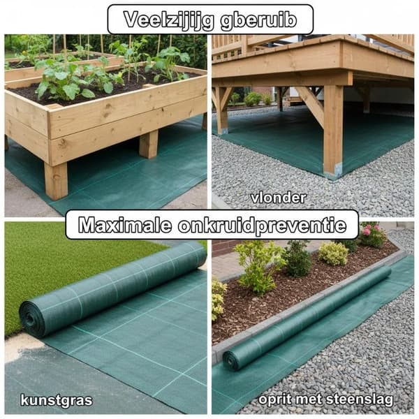 Ogräsbarriärtyg, UV-stabiliserat, permeabel design,Ljusgrön