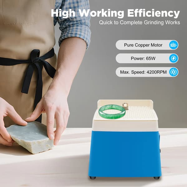 Mini Slipmaskin, Högprecisionsslipning, Automatisk Vattenmatning,Blå