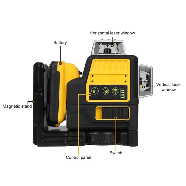 Laser Niveau, 360-Grad Projektion, Forbedret Synlighed,sort