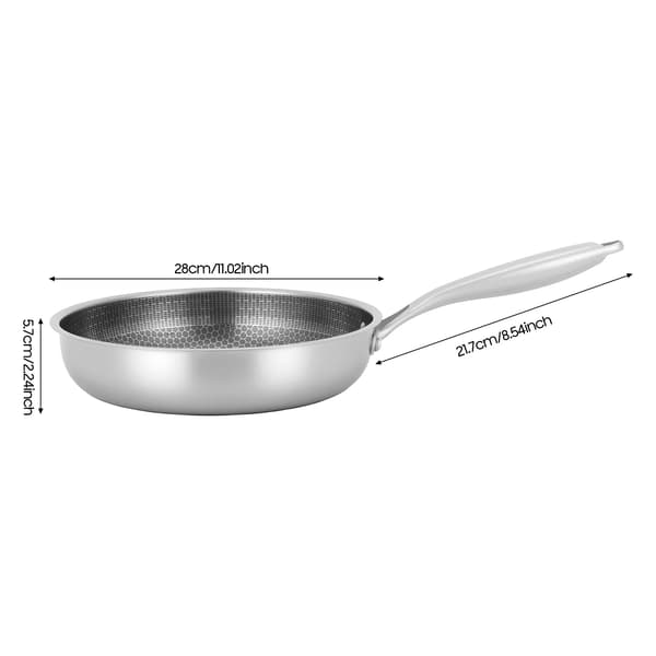 Stekpanna, Lättviktsdesign, Jämn Värmefördelning,Silver