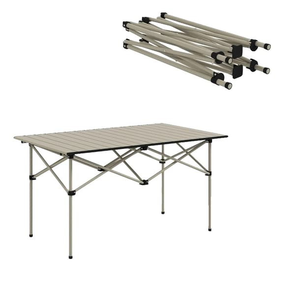 Campingbord, Lättviktsaluminium, Bärbar Design,khaki