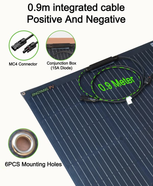 Solpanel, 120W toppkraft, flexibel design,1PCS  120W