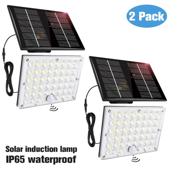Solflomester, bevægelsessensor, IP65 vandtæt,2Pack 184LED