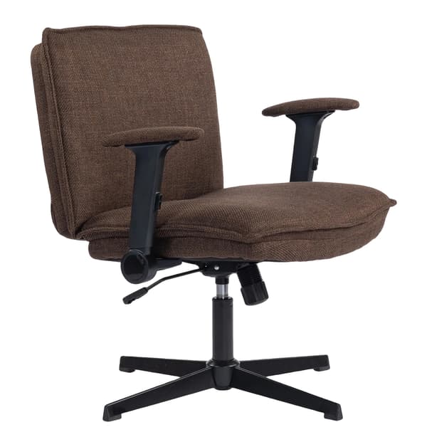 Kontorstol, Justerbar Højde, Foldbare Armlæn,Brun