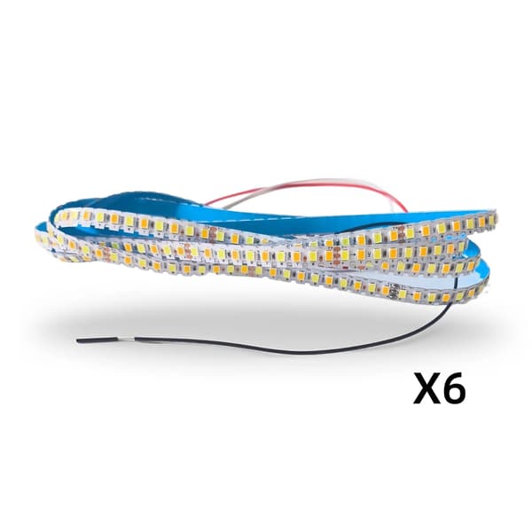 Belysningsudstyr, Energi-effektiv Design, Kompatibel med Multi-Ring Loftlamper,6-Pack Lysstribe