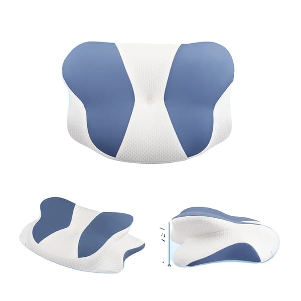 Nackkudde, Minnesskum, Ergonomisk Design,Blå