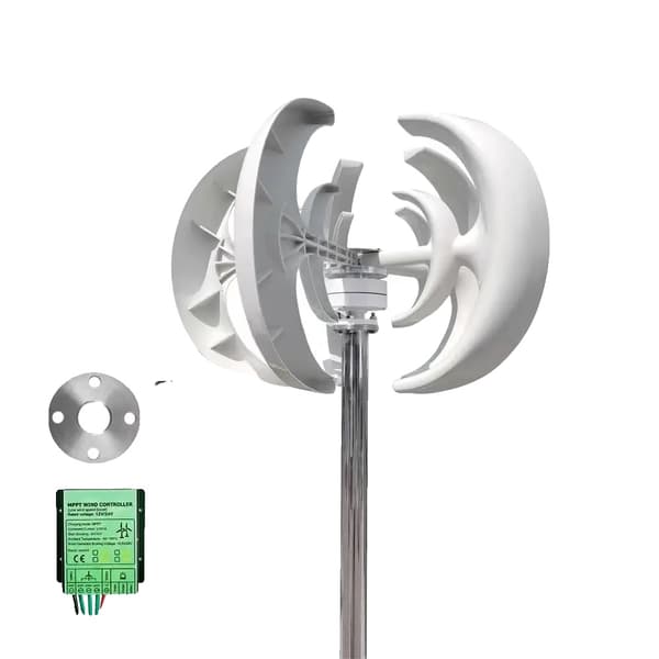 Vindkraftgenerator, vertikal axeldesign, låg ljudnivå,Med gratis MPPT, 24V-a, 3000W-b