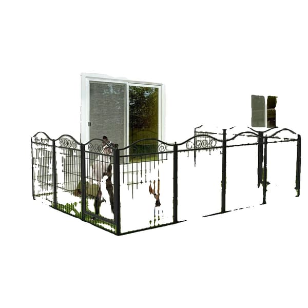 Hundegård, Heavy-Duty Jern, Sikker Sommerfuglelås,sort