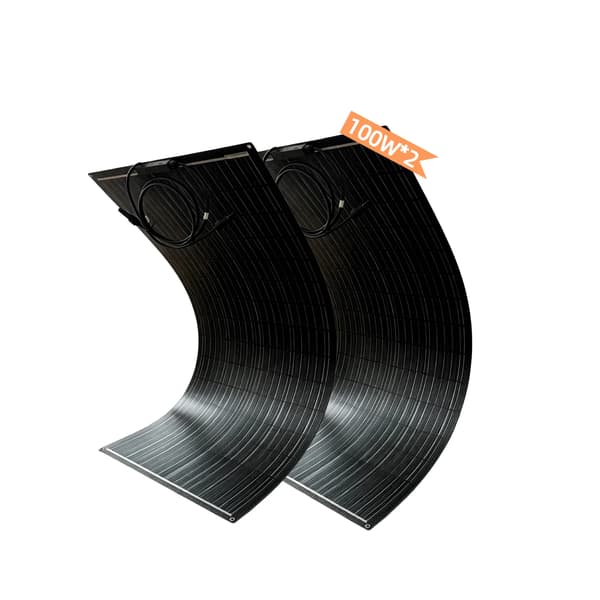 Flexibel Solpanel, Hög Effektivitet, Väderbeständig Design,ETFE100W 2PCS