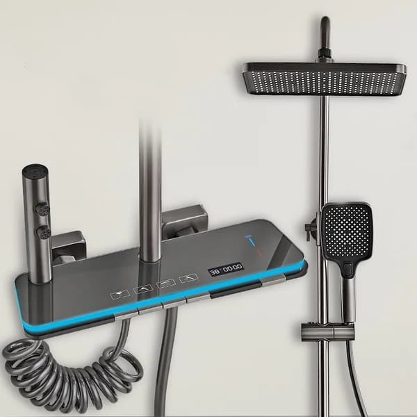 Duschsystem, Digital Skärm, Justerbara Funktioner,Kall Grå