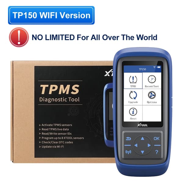 TPMS Däcktrycksdiagnosverktyg, Trådlös Drift, Full OBD II Diagnostik,XTOOL TP150