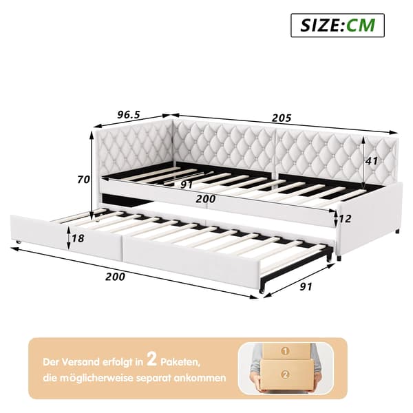 Soffa Säng, Sammetstapet, Minimalistisk Modern Design,Beige