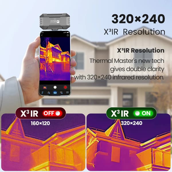 Termisk Kamera, 320x240 Opløsning, -20℃ til 600℃ Område,P1 termisk kamera