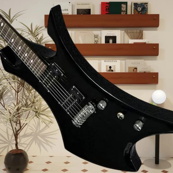 Rock Guitar, Folk Spilestil, Kvalitetsmaterialer,sort
