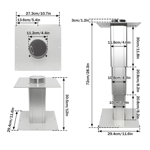 Bordben, Højdejusterbart, Holdbart Aluminiumlegering,Hvid