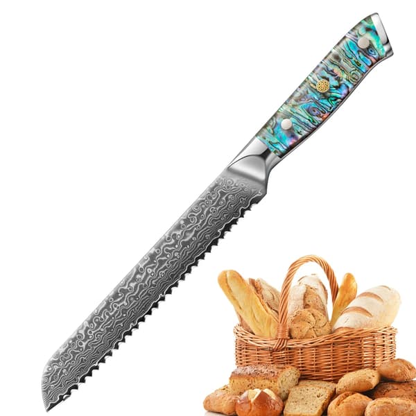 Leipäveitsi, Damaskoterä, Abalonikuorikahva,DMS-021