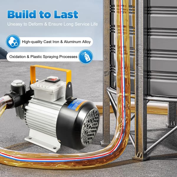 Dieselpump, Självprimande, Hög Flödeshastighet,EU, 220V, Silver