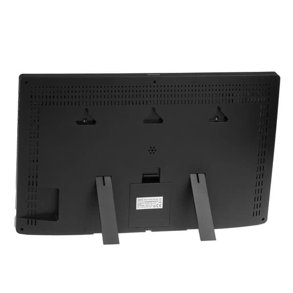 Vægur, LCD-display, præcis tidsynkronisering,sort, 17 inches