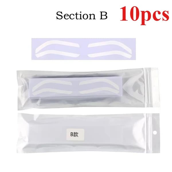 Øjenbrynsskabeloner, Engangsdesign, Nem Anvendelse,B 10Pcs
