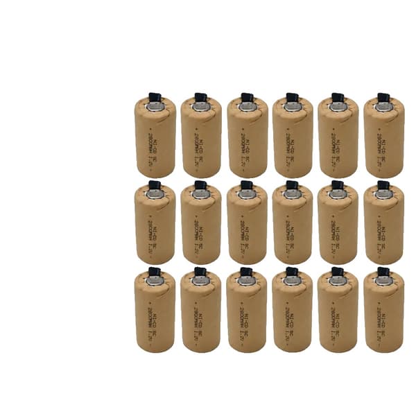Ni-Cd Batteri, 2800mAh Kapacitet, Nem Samling,sc-2800mah-20pcs