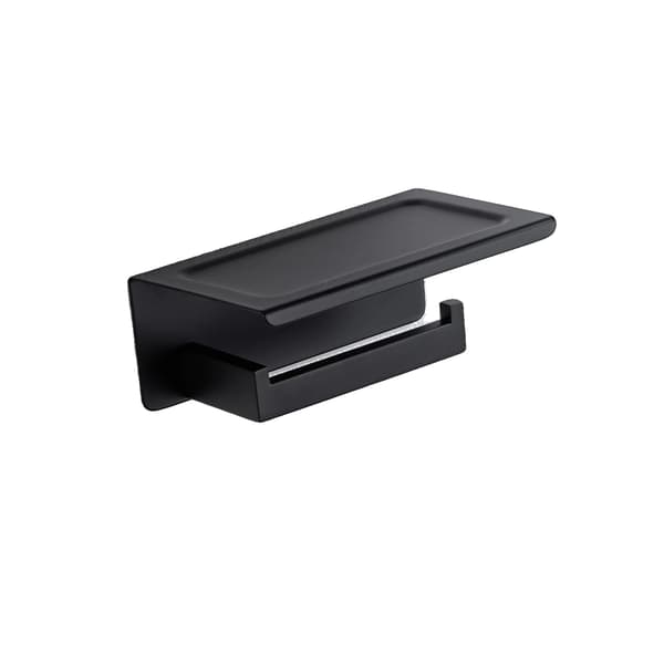 Toiletpapirholder, Rustfrit Stål, Væghængt Design,ZJP-sort