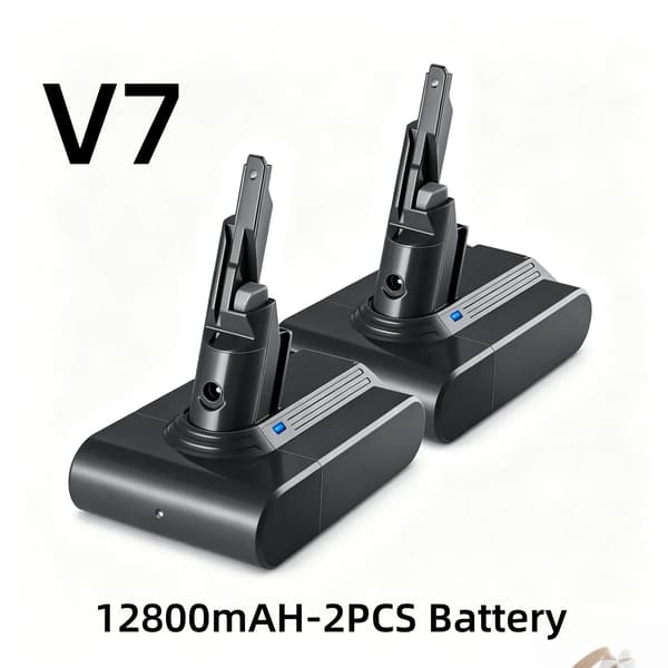 Erstatningsbatteri, højkapacitets lithium-ion, smart BMS-beskyttelse,12800mAH-2PCS