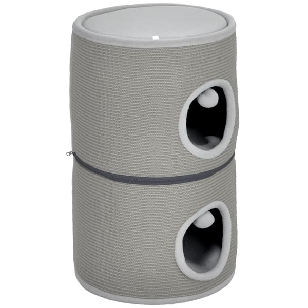 Kattetårn, Modulært Design, Tre-Niveau Legehus,GRÅ