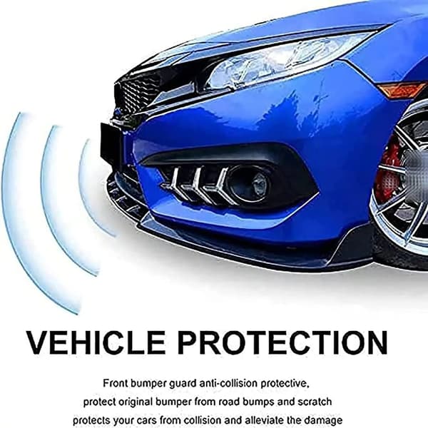 Front Bumper Lip Splitter, Højkvalitets ABS Plast, Nem Installation,Sort